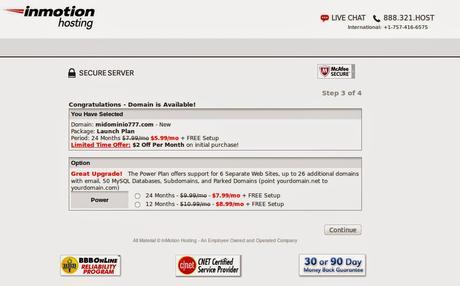 Como contratar Hosting en Inmotion