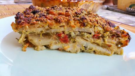 Pastel de patata, batata y zucchini