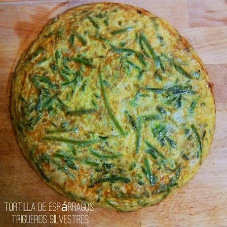 Tortilla de espárragos trigueros silvestres