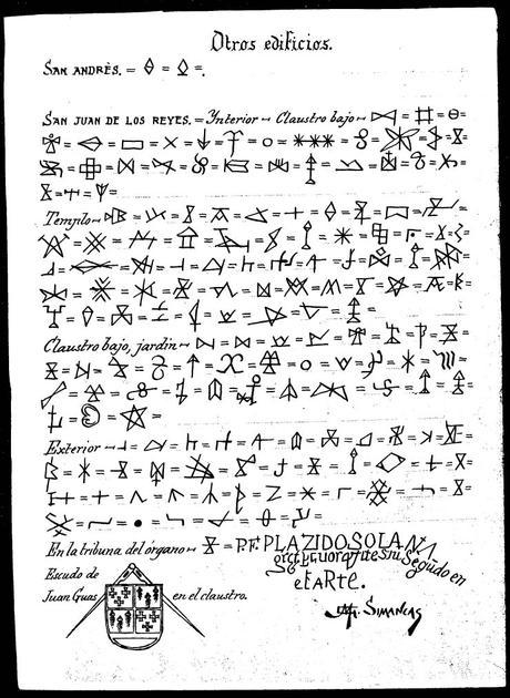 Marcas de canteros en la catedral de Toledo, convento de San Juan de los Reyes.y otros lugares significativos