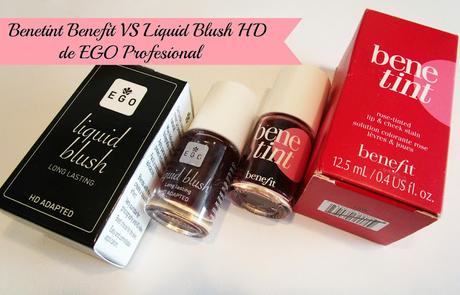 Liquid Blush HD de EGO PROFESIONAL VS Benetint de Benefit