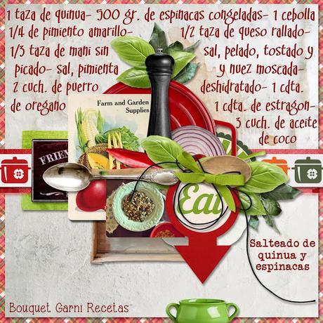 Salteado de quinua y espinacas