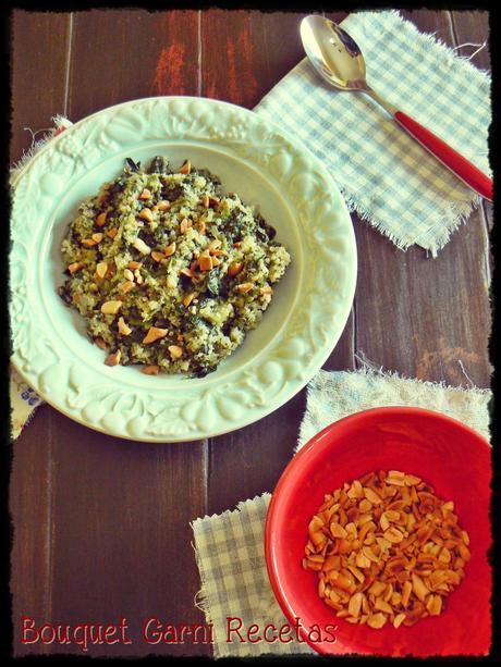 Salteado de quinua y espinacas