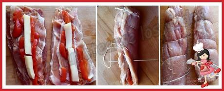 *Solomillo de cerdo relleno en salsa de cebolla (olla GM-e y tradicional)