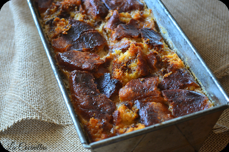 Pudin con sobras de bizcocho