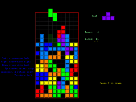 3 minutos de Tetris para reducir los antojos a la comida, alcohol y cigarrillo