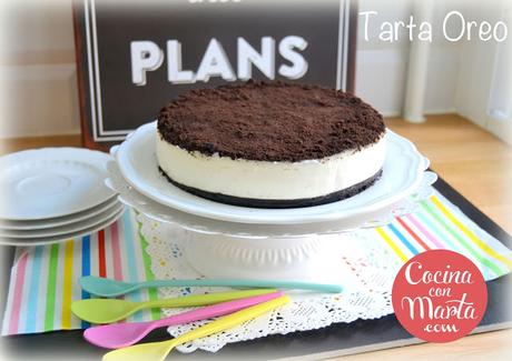 Tarta Oreo, receta casera, fácil y rápida. Cocina con Marta. 