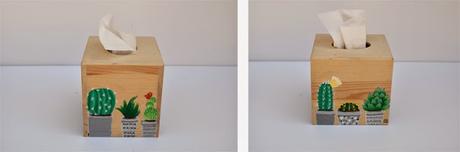 Caixa mocadors cactus/ Caja pañuelos cáctus