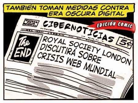 front page cómic - Royal Society Londres y crisis web