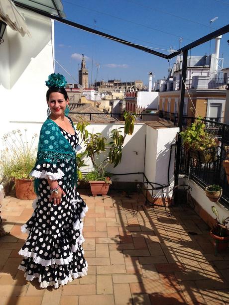 Gitana en la Feria de Abril de Sevilla