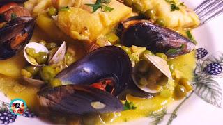 Merluza con mariscos