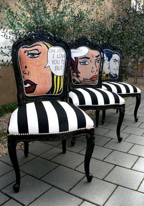 Gran idea para renovar las sillas de tu abuela, el resultado es genial.....#sillas #renovarsillas #cambiarsillas