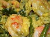 Revuelto espárragos trigueros langostinos