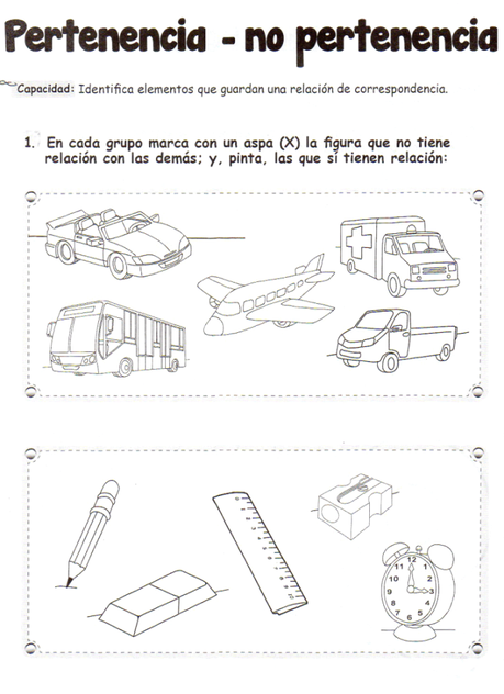 Pertenencia – no pertenencia: 5 años Pertenencia – no pertenencia: 5 años