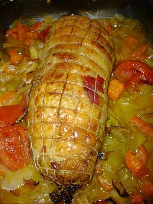 Pollo relleno al cava