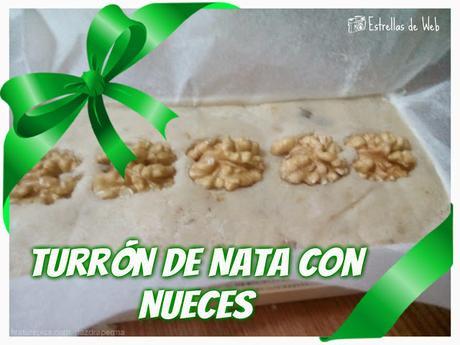 Turron de nata con nueces Turron de nata con nueces