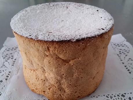 ANGEL FOOD CAKE HECHO EN MOLDE DE PANETTONE