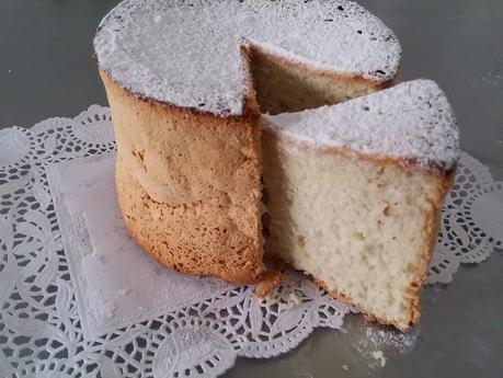 ANGEL FOOD CAKE HECHO EN MOLDE DE PANETTONE