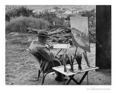 LIFE® - Churchill with Painting, 1948