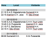 Hockey Hielo: Resultados semana octubre noviembre)