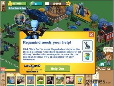 Megamente en Farmville con La Granja de Megamente