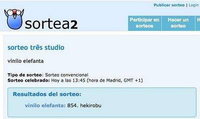 ¡Resultado del sorteo!