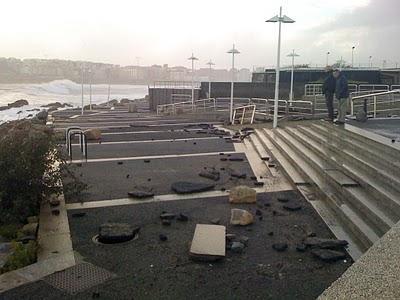 «Becky» golpea duramente la costa gallega