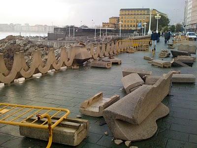 «Becky» golpea duramente la costa gallega