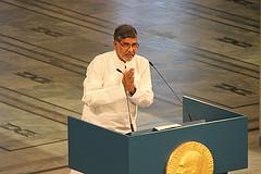 Kailash Satyarthi en la ceremonia del Premio Nobel de la Paz 2014 / Foto: Utenriksdepartementet UD (Flickr)