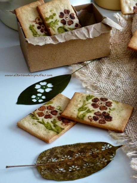 Galletas pintadas con Té Matcha y Cacao