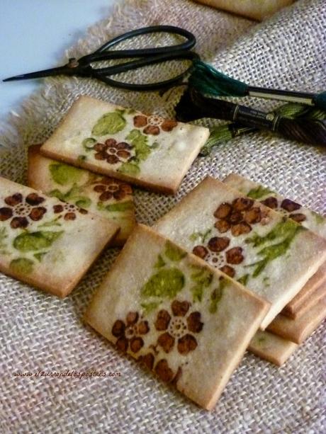 Galletas pintadas con Té Matcha y Cacao