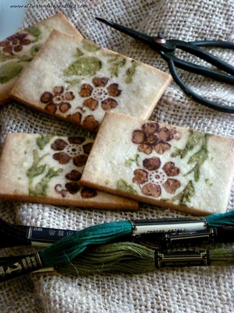 Galletas pintadas con Té Matcha y Cacao