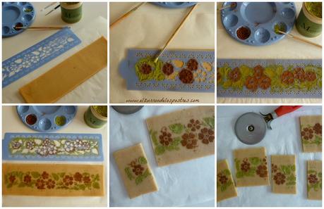 Galletas pintadas con Té Matcha y Cacao