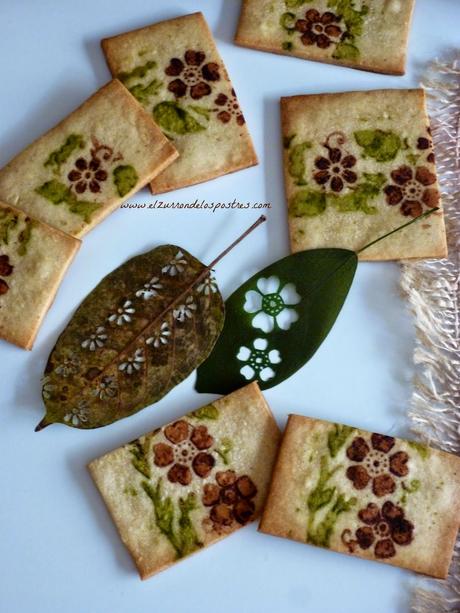 Galletas pintadas con Té Matcha y Cacao
