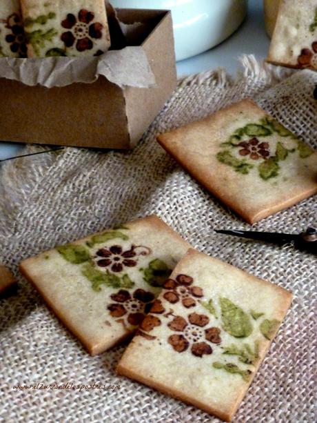 Galletas pintadas con Té Matcha y Cacao