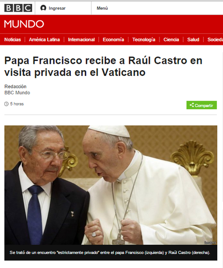 Raúl Castro agradece al Papa y dice que volvería a rezar [+ fotos y portadas web]