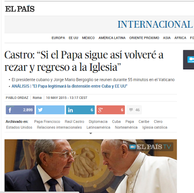 Raúl Castro agradece al Papa y dice que volvería a rezar [+ fotos y portadas web]