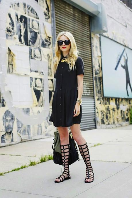 KNEE HIGH GLADIATOR SANDALS