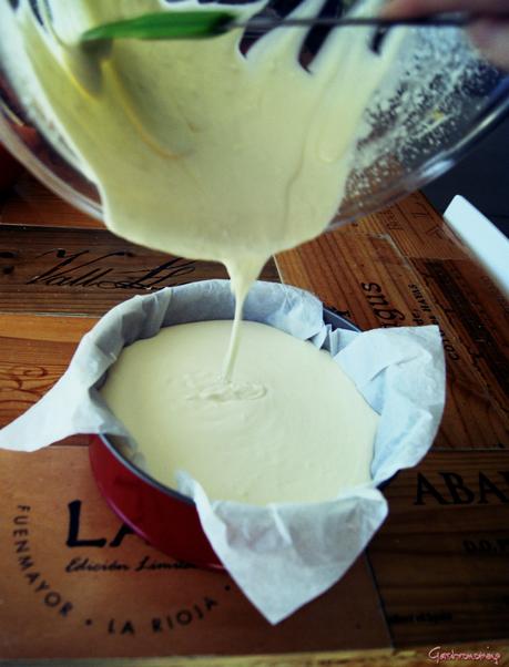 Tarta de queso sin base
