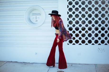 How I wear my Bell Bottoms – Flare Pants Velvet-BellBottom-Flare-amintaonline-hat-7
