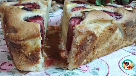 Plum  cake fresas