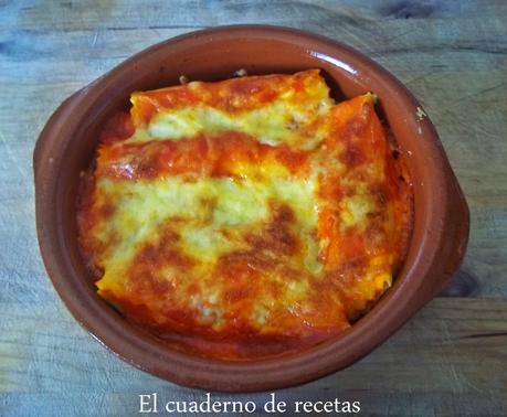 Canelones de Pollo del Cocido