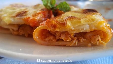Canelones de Pollo del Cocido