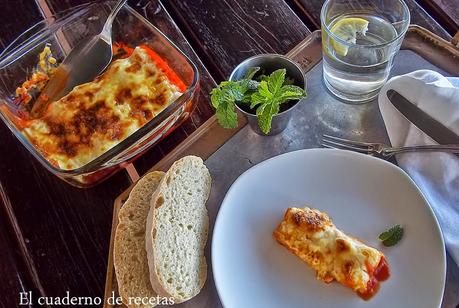 Canelones de Pollo del Cocido