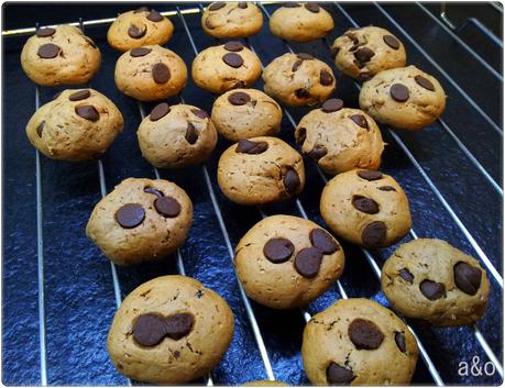 Galletas de chocolate elevadas al cubo
