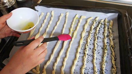 Crema de calabaza y manzana y grissini especiados