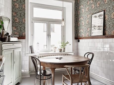 ¿Papel pintado en la cocina?