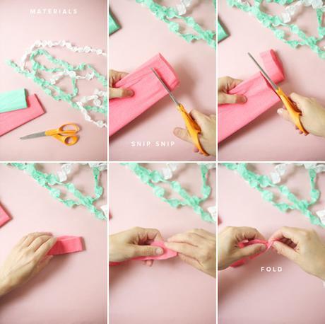 guirnalda de papel crepé