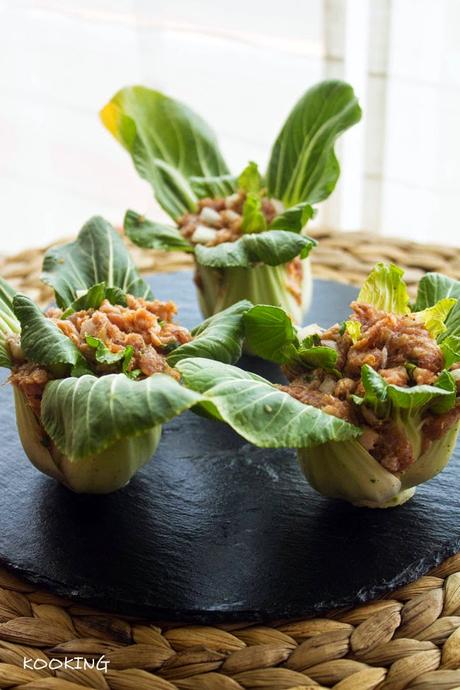 Baby Bok Choy rellenas