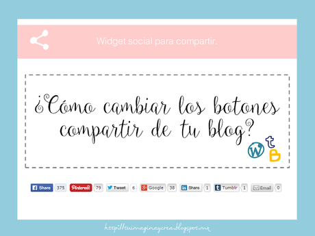 ¿Como cambiar los botones compartir de mi blog?